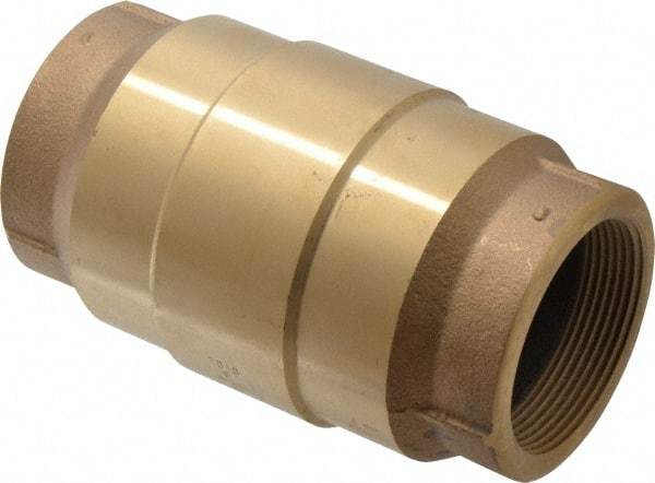 Strataflo - 2" Brass Check Valve - Inline, FNPT x FNPT, 200 WOG - Best Tool & Supply