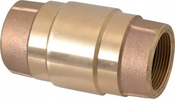 Strataflo - 1-1/2" Brass Check Valve - Inline, FNPT x FNPT, 200 WOG - Best Tool & Supply