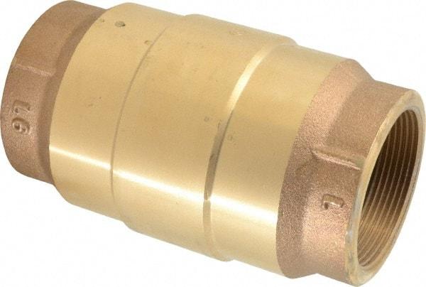 Strataflo - 2" Brass Check Valve - Inline, FNPT x FNPT, 200 WOG - Best Tool & Supply