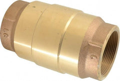 Strataflo - 2" Brass Check Valve - Inline, FNPT x FNPT, 200 WOG - Best Tool & Supply