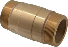 Strataflo - 3" Brass Check Valve - Inline, MNPT x MNPT, 200 WOG - Best Tool & Supply