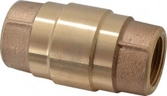 Strataflo - 1" Brass Check Valve - Inline, FNPT x FNPT, 200 WOG - Best Tool & Supply