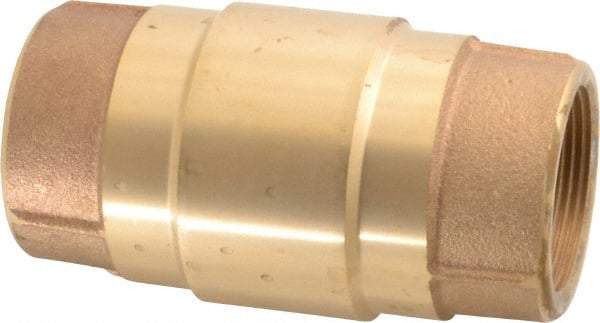 Strataflo - 1-1/2" Brass Check Valve - Inline, FNPT x FNPT, 200 WOG - Best Tool & Supply