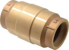 Strataflo - 2" Brass Check Valve - Inline, FNPT x FNPT, 400 WOG - Best Tool & Supply