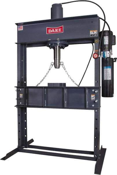 Dake - 50 Ton Hydraulic Shop Press - 16 Inch Stroke, 2 HP, Single Phase - Best Tool & Supply