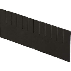 LEWISBins+ - 7-3/8" High, Black Bin Divider - Use with DC2080, Long Side Measures 7.4" Tall - Best Tool & Supply