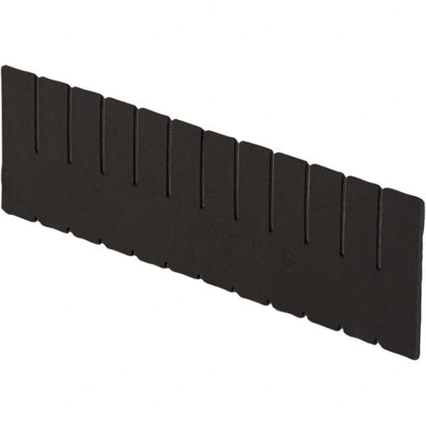 LEWISBins+ - 5-3/8" High, Black Bin Divider - Use with DC2060, Short Side Measures 5.4" Tall - Best Tool & Supply