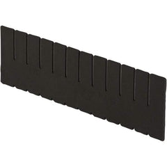 LEWISBins+ - 4-3/8" High, Black Bin Divider - Use with DC2050, Long Side Measures 4.4" Tall - Best Tool & Supply