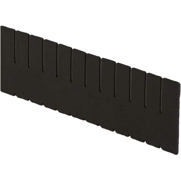 LEWISBins+ - 5-3/8" High, Black Bin Divider - Use with DC2060, Long Side Measures 5.4" Tall - Best Tool & Supply