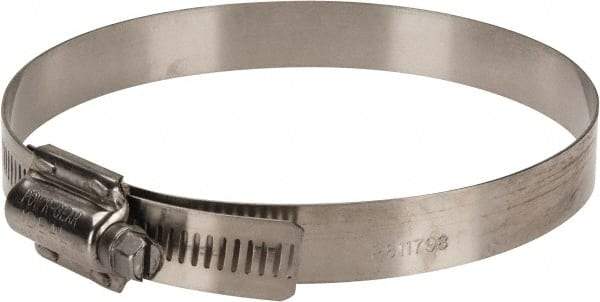 IDEAL TRIDON - SAE Size 512, 4-1/4 to 5-1/8" Diam, Stainless Steel High Torque Worm Drive Clamp - 5/8" Wide, Material Grade 304, Series 60 - Best Tool & Supply