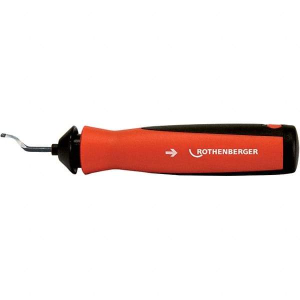 Rothenberger - Bi-Directional Hand Deburring Curved Tool - High Speed Steel Blade, 5" Blade Length, Hole Chamfering - Best Tool & Supply