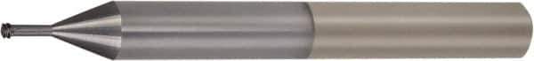 Vargus - #8-32 UN, 0.126" Cutting Diam, 4 Flute, Solid Carbide Helical Flute Thread Mill - Internal Thread, 0.543" LOC, 3" OAL, 1/4" Shank Diam - Best Tool & Supply