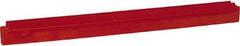 Vikan - 20" Rubber Blade Squeegee Refill - Double Edge, Red, Plastic Holder - Best Tool & Supply