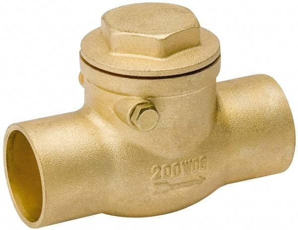 Value Collection - 3/4" Brass Check Valve - Check Swing, C x C, 200 WOG - Best Tool & Supply