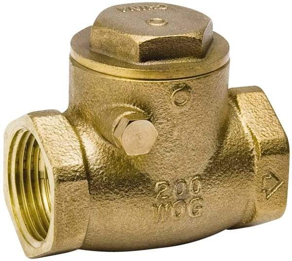 Value Collection - 1-1/2" Brass Check Valve - Check Swing, IPS, 200 WOG - Best Tool & Supply