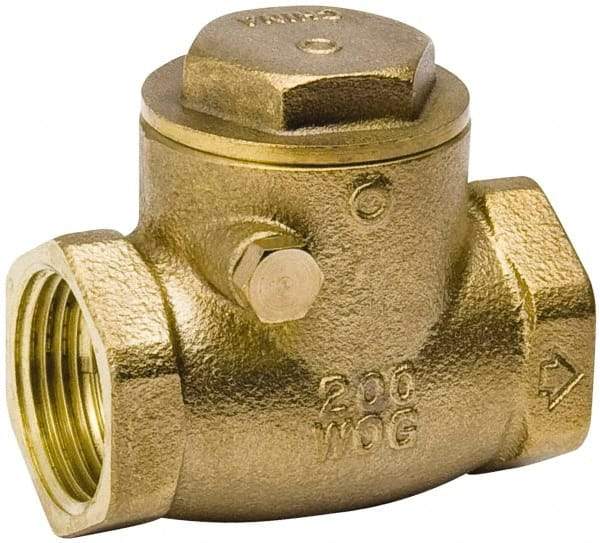 Value Collection - 1-1/4" Brass Check Valve - Check Swing, IPS, 200 WOG - Best Tool & Supply