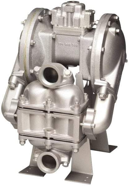 SandPIPER - Air Operated Diaphragm Pump - Santoprene Diaphragm, Aluminum Housing - Best Tool & Supply