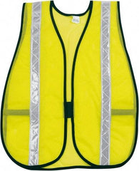 MCR Safety - One Size Fits Most High Visibility Lime Mesh Expandable Vest - Hook & Loop Closure, Polyester - Best Tool & Supply