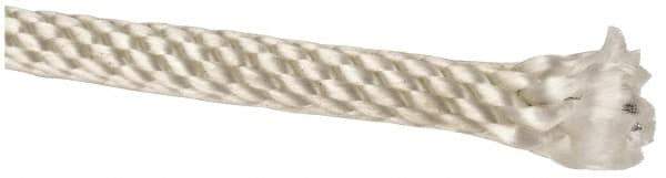 Made in USA - 1,000' Max Length Nylon Solid Braid Rope with Wire Center Core - 1/4" Diam, 124 Lb Capacity - Best Tool & Supply