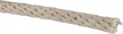 Made in USA - 1,000' Max Length Cotton Solid Braid Rope - 1/4" Diam, 124 Lb Capacity - Best Tool & Supply