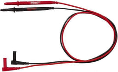 Milwaukee Tool - Black/Red Electrical Test Equipment Leads Set - Use with 2205-20, 2206-20, 2207-20, 2216-20, 2217-20, 2235-20, 2236-20, 2237-20, 2238-21 & 2239-21 Milwaukee Meters - Best Tool & Supply