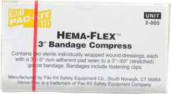 Medique - 3" Long x 3" Wide, General Purpose Compress - Yellow, Compress Bandage - Best Tool & Supply