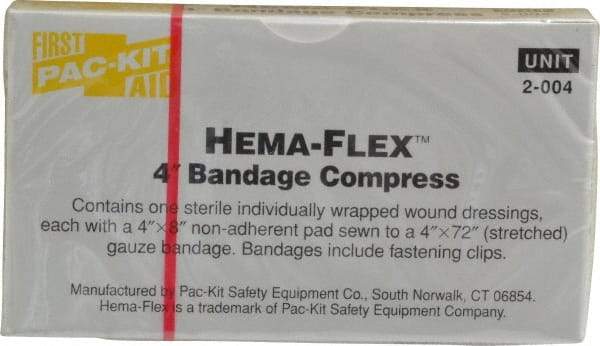 Medique - 4" Long x 4" Wide, General Purpose Compress - Yellow, Compress Bandage - Best Tool & Supply