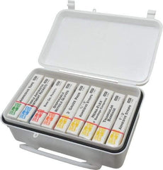 Medique - 10 & 9 Piece, 10 Person, Refill for Industrial First Aid Kit - 7-7/16" Wide x 2-3/8" Deep x 4-5/8" High, Plastic Case - Best Tool & Supply