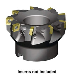 Kennametal - 4" Cut Diam, 1" Arbor Hole, 11mm Max Depth of Cut, 88.5° Indexable Chamfer & Angle Face Mill - 9 Inserts, SD_T43_PD_N__Z Insert, Right Hand Cut, 9 Flutes, Through Coolant, Series KSSZR - Best Tool & Supply