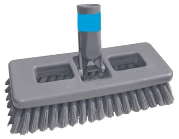 Unger - 1" Bristle Length, Polypropylene Scrub Brush - 8" Long x 3" Wide Head, 8-1/2" OAL, Plastic Block - Best Tool & Supply