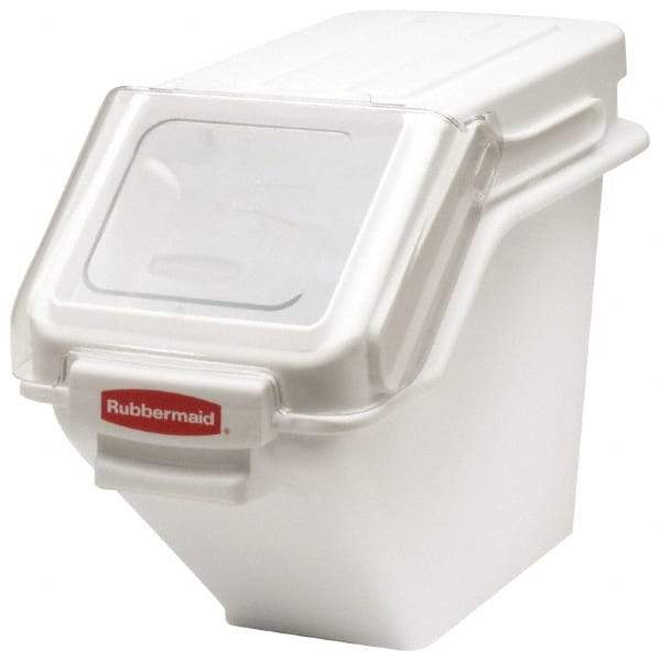 Rubbermaid - Rectangular, White Polyethylene Food Bin - 23-1/2" High x 11-1/2" Wide x 16.9" Long - Best Tool & Supply