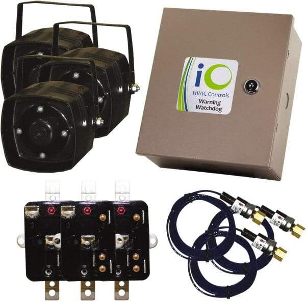 iO HVAC Controls - 1 or 3 Phase, 24 VAC, 0-2A Amp, 2 Max Fuse A, Air Conditioner Theft Alarm - 11" Wide x 11" Deep x 11" High, For Use with Condensing Unit - Best Tool & Supply