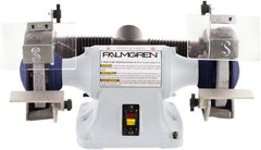 Palmgren - 6" Wheel Diam x 3/4" Wheel Width, 1/3 hp Grinder - 1/2" Arbor Hole Diam, 1 Phase, 3,450 Max RPM, 115/230 Volts - Best Tool & Supply