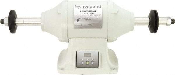 Palmgren - 10" Wheel Diam x 1" Wheel Width, 1-1/2 hp Buffer - 1" Arbor Hole Diam, 1 Phase, 3,000 Max RPM, 115/240 Volts - Best Tool & Supply