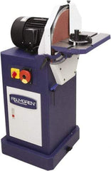 Palmgren - 16" Diam, 1,750 RPM, Single Phase Disc Sanding Machines - 18-9/16" Long Table x 8-1/2" Table Width, 27-27/32" Overall Length x 44-7/16" Overall Height - Best Tool & Supply