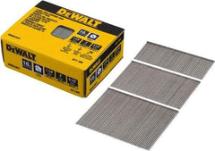 DeWALT - 16 Gauge 2-1/2" Long Finishing Nails for Power Nailers - Steel, Bright Finish, Smooth Shank, Angled Stick Collation, Round Head, Chisel Point - Best Tool & Supply