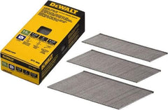 DeWALT - 15 Gauge 2-1/2" Long Finishing Nails for Power Nailers - Steel, Bright Finish, Smooth Shank, Angled Stick Collation, Round Head, Chisel Point - Best Tool & Supply