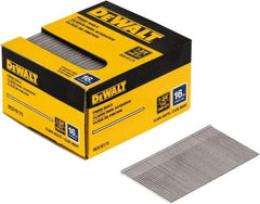 DeWALT - 16 Gauge 1-3/4" Long Finishing Nails for Power Nailers - Steel, Bright Finish, Smooth Shank, Angled Stick Collation, Round Head, Chisel Point - Best Tool & Supply