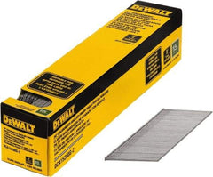 DeWALT - 15 Gauge 2" Long Finishing Nails for Power Nailers - Steel, Galvanized Finish, Smooth Shank, Angled Stick Collation, Round Head, Chisel Point - Best Tool & Supply