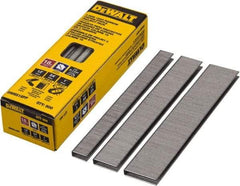 DeWALT - 1/2" Long x 0.05" Wide, 18 Gauge Crowned Construction Staple - Steel, Galvanized Finish, Chisel Point - Best Tool & Supply