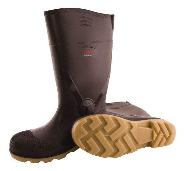 Tingley - Unisex Size 3 Medium Width Plain Knee Boot - Brown, Crepe, PVC Upper, PVC Outsole, 15" High, Pull-On - Best Tool & Supply