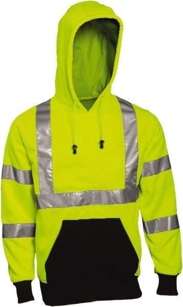 Tingley - Size M, Lime, High Visibility, Long Sleeve SweatPocket, - 36 to 38" Chest, 1 Pocket, Polyester - Best Tool & Supply