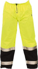 Tingley - Size M Polyurethane on 75 Denier Ripstop Polyester High-Visibility Pants - Snap Closure, No Pockets, 36" to 38" Waist, 29" Inseam, Yellow/Green, ANSI 107-2015 Class E - Best Tool & Supply