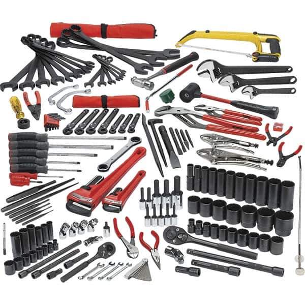 Proto - 172 Piece 1/4, 3/8 & 1/2" Drive Mechanic's Tool Set - Comes in Roller Cabinet - Best Tool & Supply