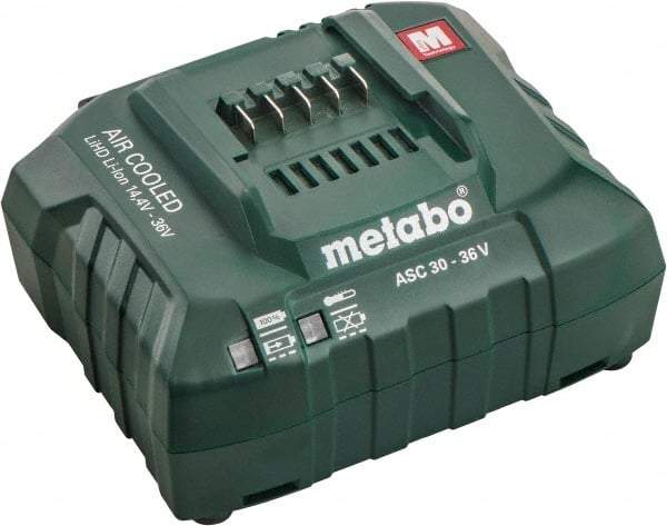 Metabo - 14.4/18/36 Volt, Lithium-Ion Power Tool Charger - 1 hr & 30 min to Charge, AC Wall Outlet Power Source - Best Tool & Supply