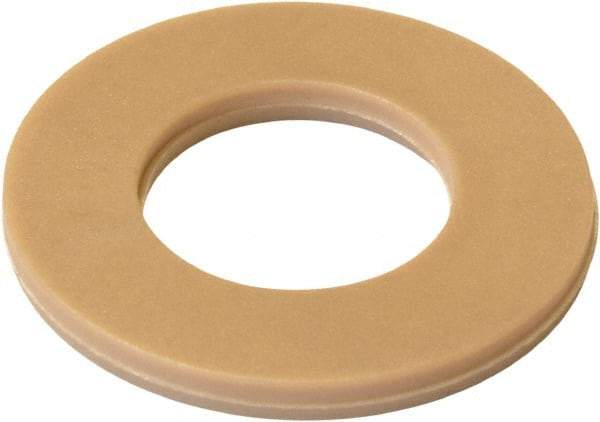 Made in USA - 3/8" Screw, Grade PEEK 450 GL30 Plastic High-Temperature Flat Washer - 0.406" ID x 1" OD, 0.08" Thick, Plain Finish - Best Tool & Supply