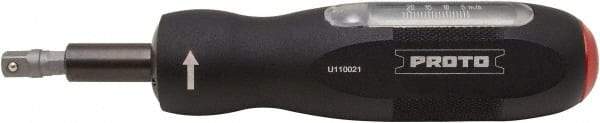 Proto - 1 Piece, 4 to 22 In/Lb, Torque Limiting Screwdriver - 5-3/4" OAL, 1/4" Drive - Best Tool & Supply