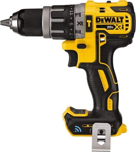 DeWALT - 20 Volt 1/2" Keyless Chuck Cordless Hammer Drill - 0 to 34,000 BPM, 0 to 2,000 RPM, Reversible - Best Tool & Supply