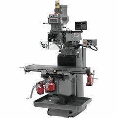 Jet - 54" Table Width x 12" Table Length, Variable Speed Pulley Control, 3 Phase Knee Milling Machine - NST40 Spindle Taper, 5 hp - Best Tool & Supply