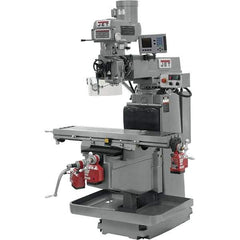 Jet - 54" Table Width x 12" Table Length, Variable Speed Pulley Control, 3 Phase Knee Milling Machine - NST40 Spindle Taper, 5 hp - Best Tool & Supply